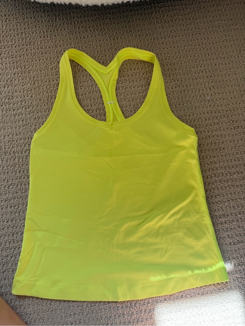 lululemon athletica Neon Yellow Racerback Tank